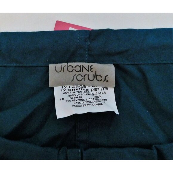 Urbane Scrub Pants 1X Petite Green Drawstring Polyester Cotton NEW - Picture 7 of 7